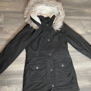 Cozy Lined Parka with fur hood.